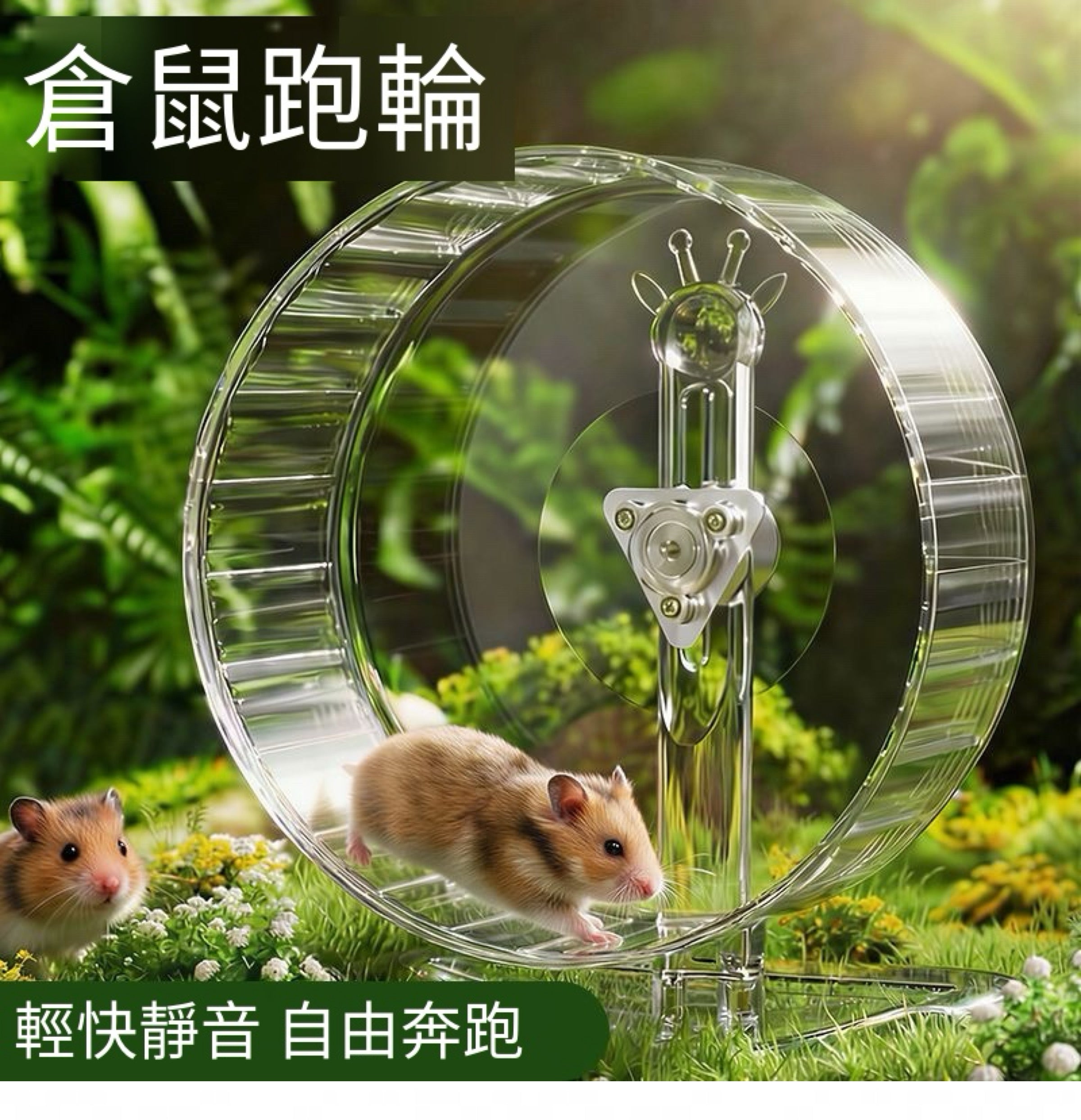 🏃‍♂️🐹超透倉鼠超靜音跑輪｜🔥鼠鼠的專屬健身道🔥