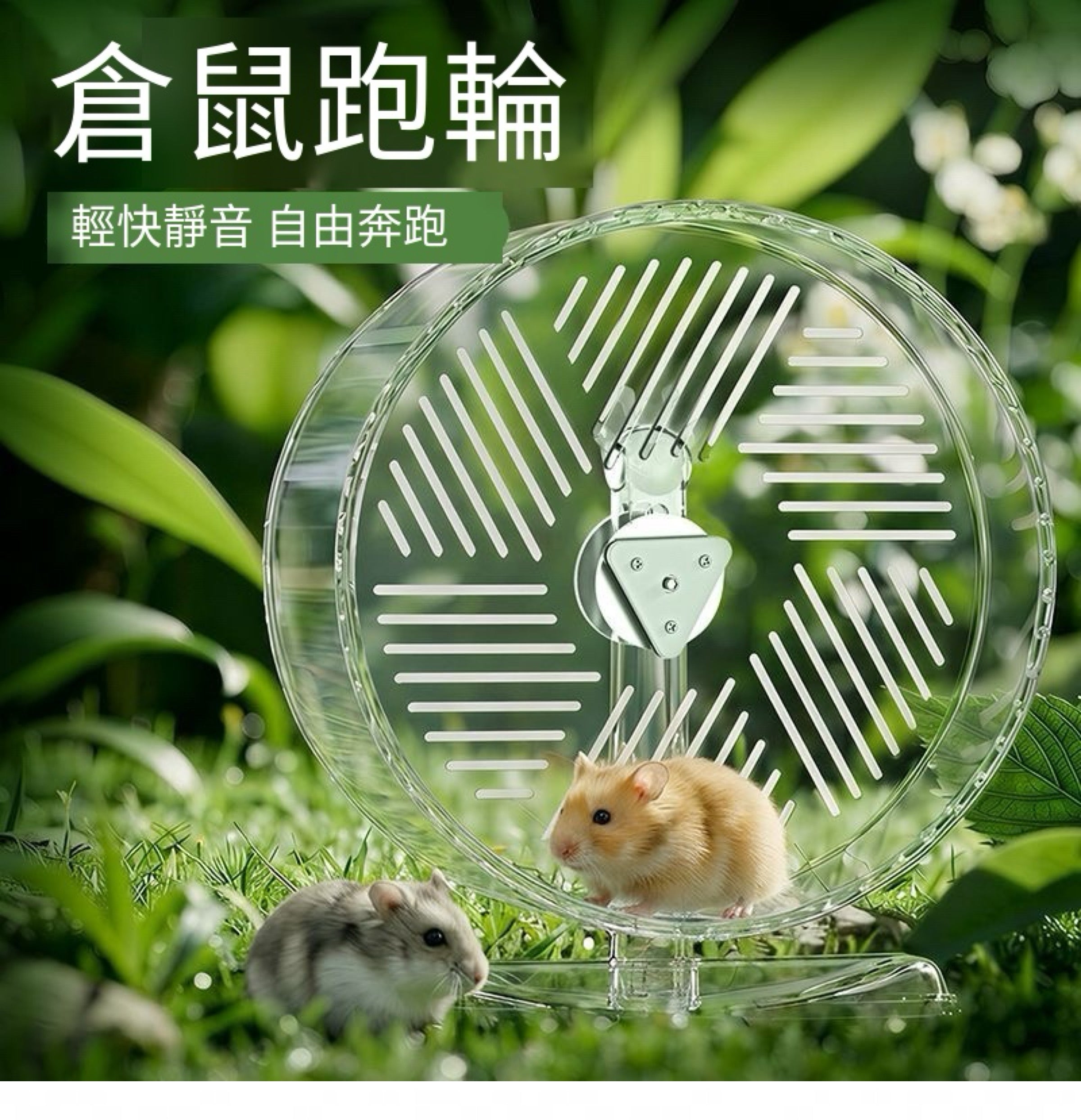 🏃‍♂️🐹超透倉鼠超靜音跑輪｜🔥鼠鼠的專屬健身道🔥