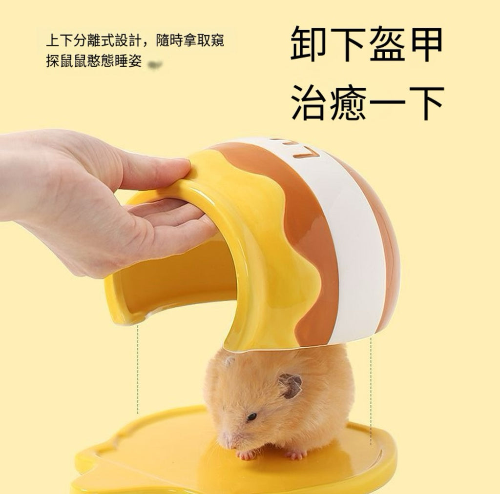🍯蜜罐打翻了 陶瓷窩 🧡 倉鼠陶瓷窩 倉鼠睡窩 倉鼠窩 它適密罐沙盆 夏天倉鼠用品